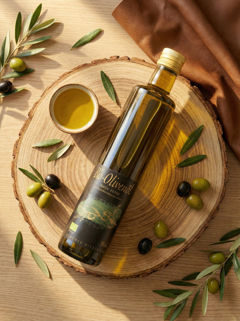 Bio-Olivenöl (ital.) nativ extra, kaltgepresst,Schmuckflasche, DE-ÖKO-006