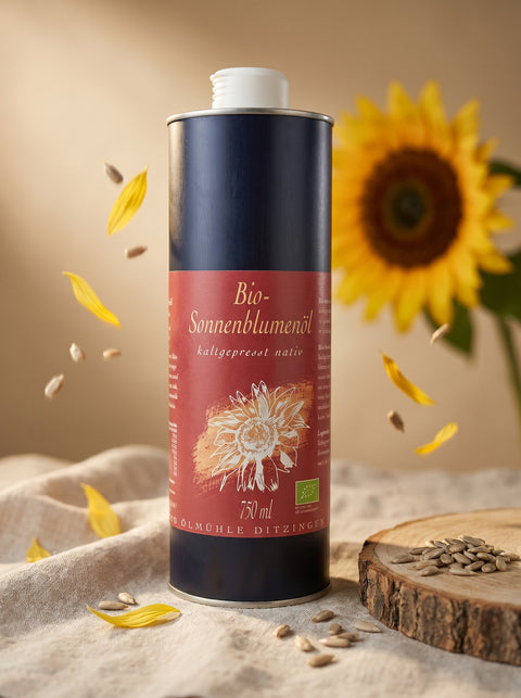 Bio-Sonnenblumenöl, kaltgepresst, DE-ÖKO-006